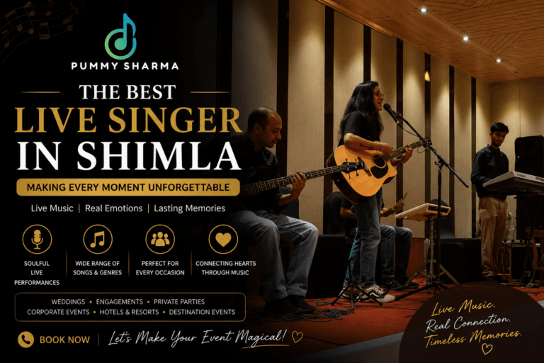 Best live singer in Shimla performing live with band for weddings, corporate events, and private celebrations
