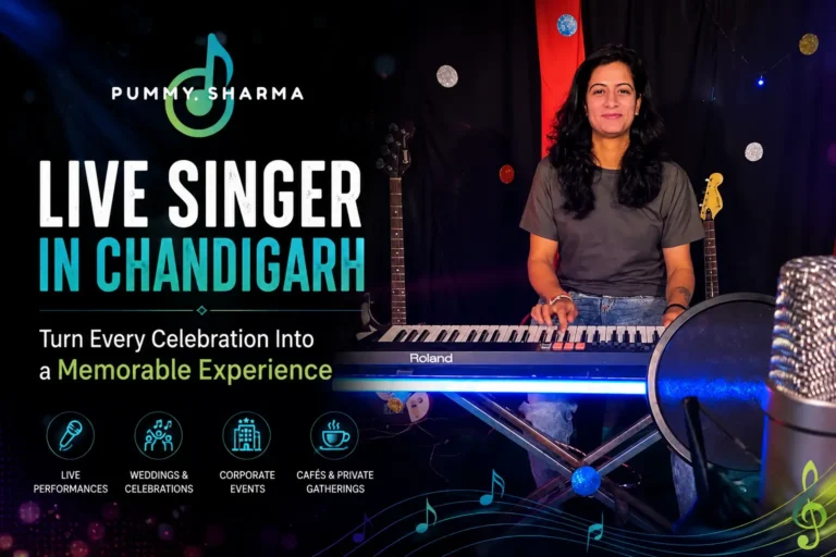 Professional live singer in Chandigarh performing at a wedding and event venue